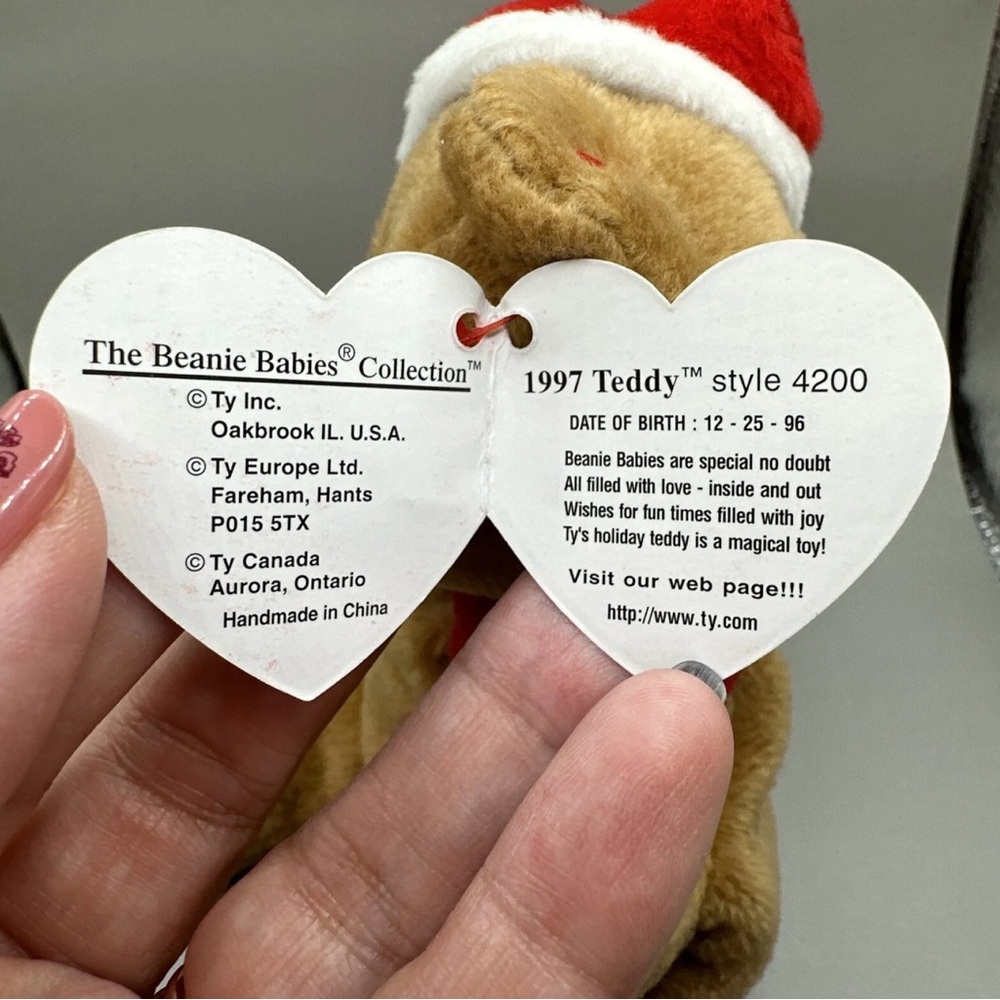 1997 Teddy the Holiday Bear Beanie Baby NWT - Picture 5 of 7